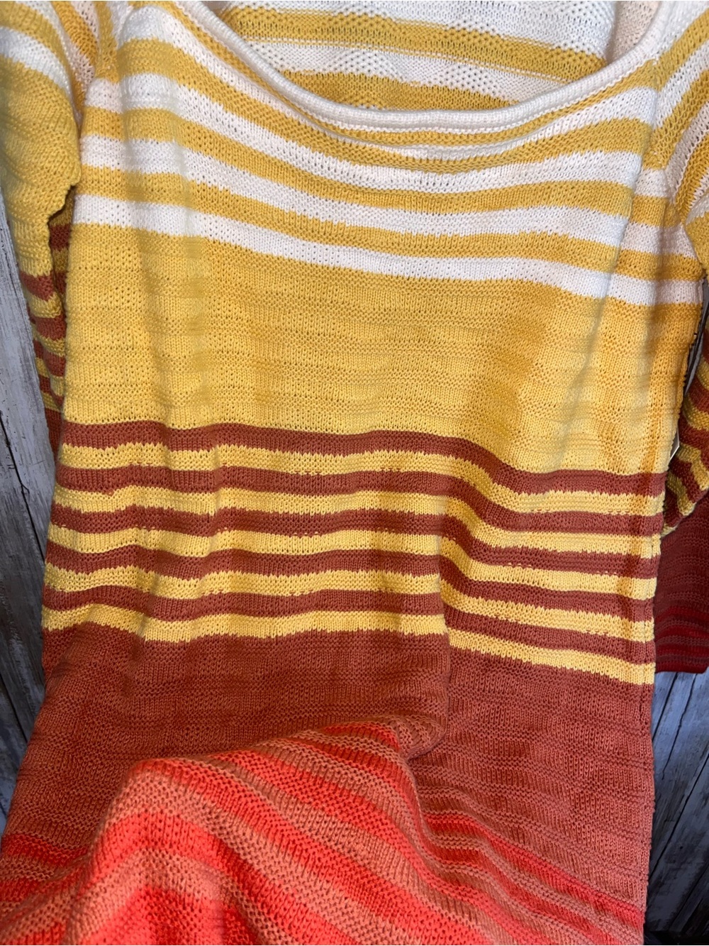NWT ELOQUII Crochet Multicolor Stripe Maxi Sweater Dress 14/16 - Picture 6 of 8
